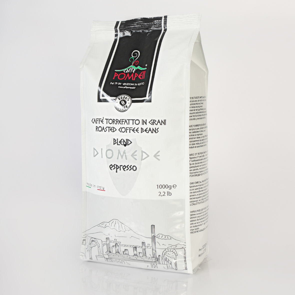 MADE IN ITALY ROASTED COFFEE BEANS DIOMEDE ESPRESSO CLASSIC 1 KG IN BAG