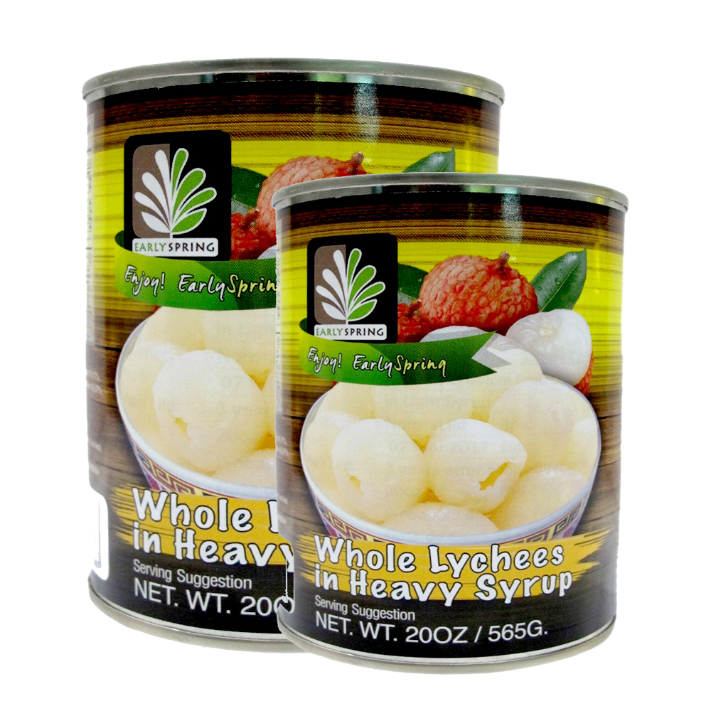 Early Spring Brand Canned Lychee Fruit in Syrup 20oz. High Quality Product From Thailand
