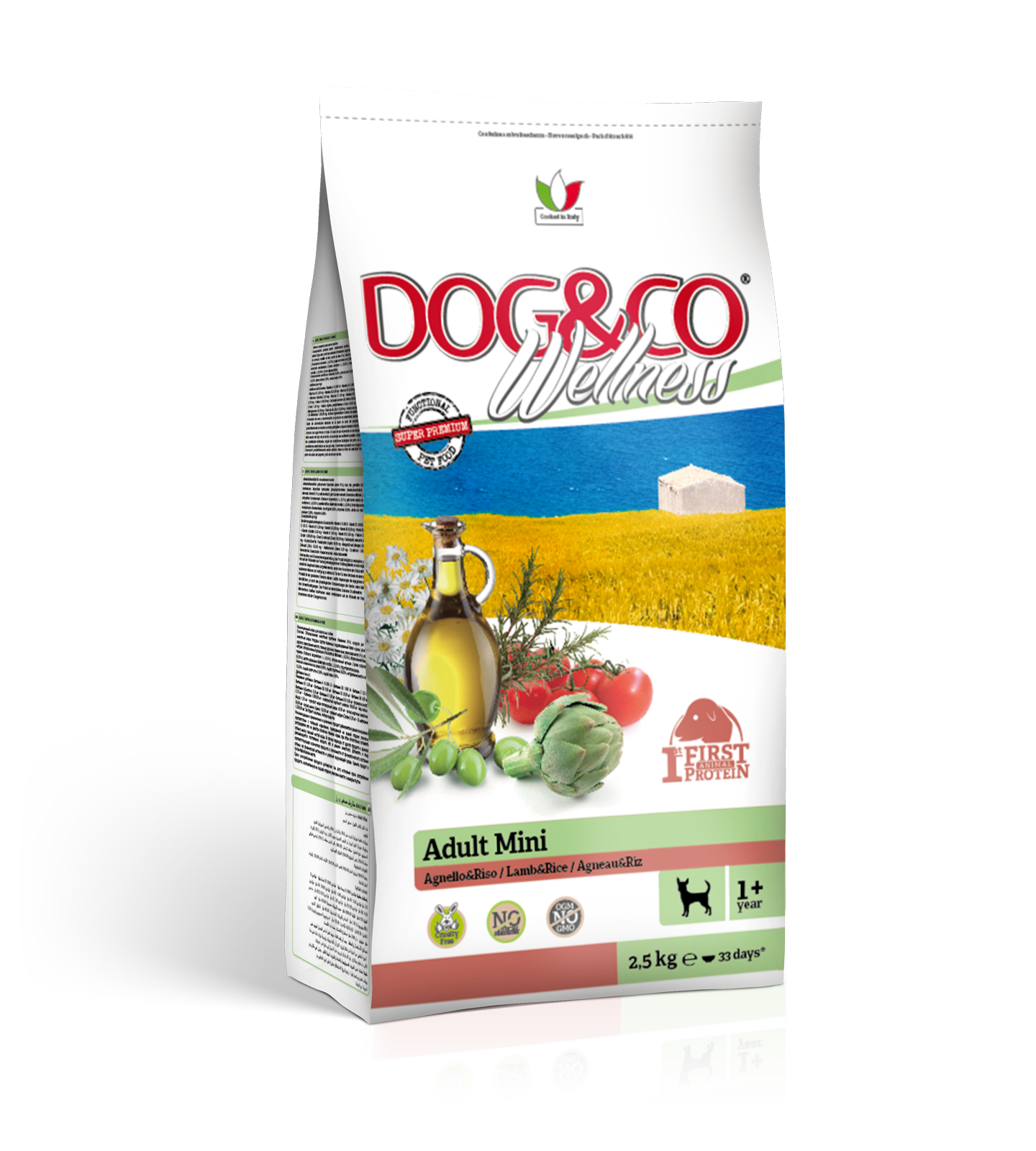 Made in Italy - Dried Animal Proteins Dry Dog Food for Adult Dog