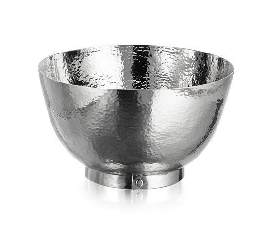 Small round Hammered Serving Bowls Multi-Purpose Salad Fruit Vegetable Bowls with Shiny Finish for Table Top Decor Made of Metal