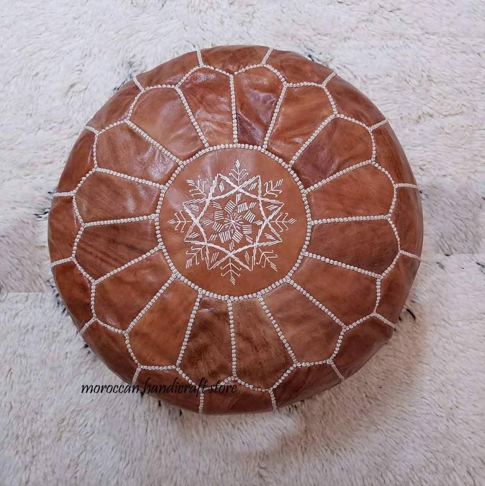 Марокканские кожаные пуфы, пуфы оттоманские, тановые floorpouf