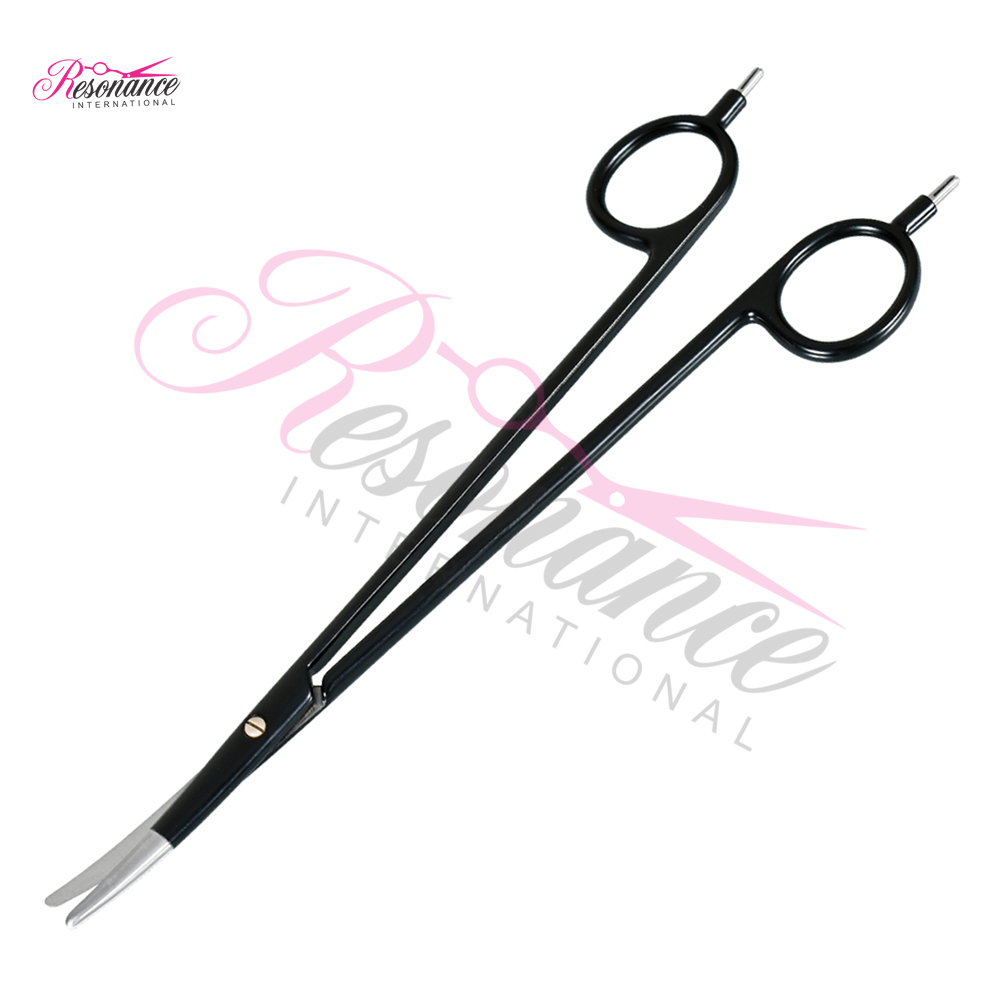 Reusable Black Metzenbaum Bipolar Scissors for Cutting/ Coagulation 22cm Curved Delicate Blades