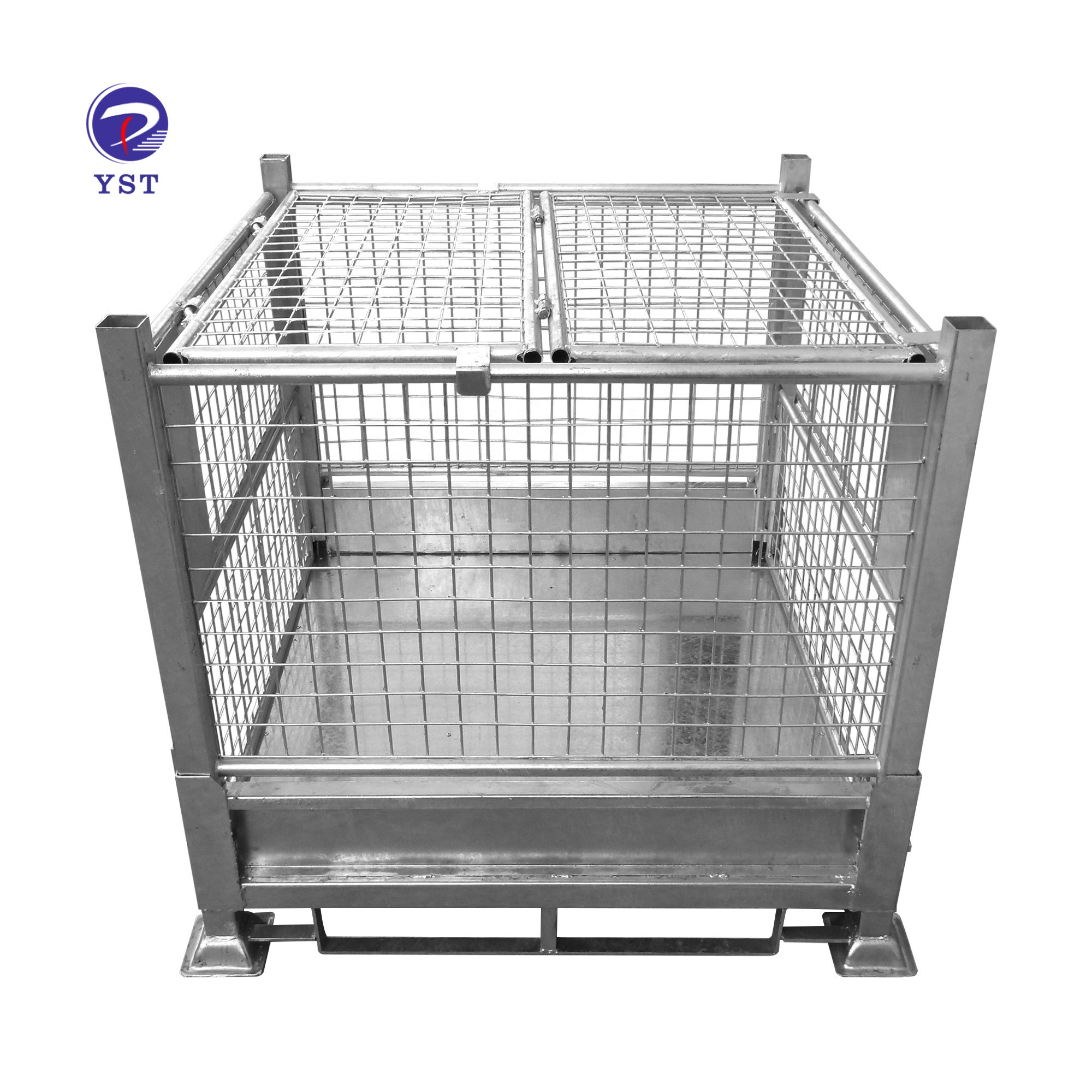 Heavy duty solid steel demountable wire mesh metal stillage cage