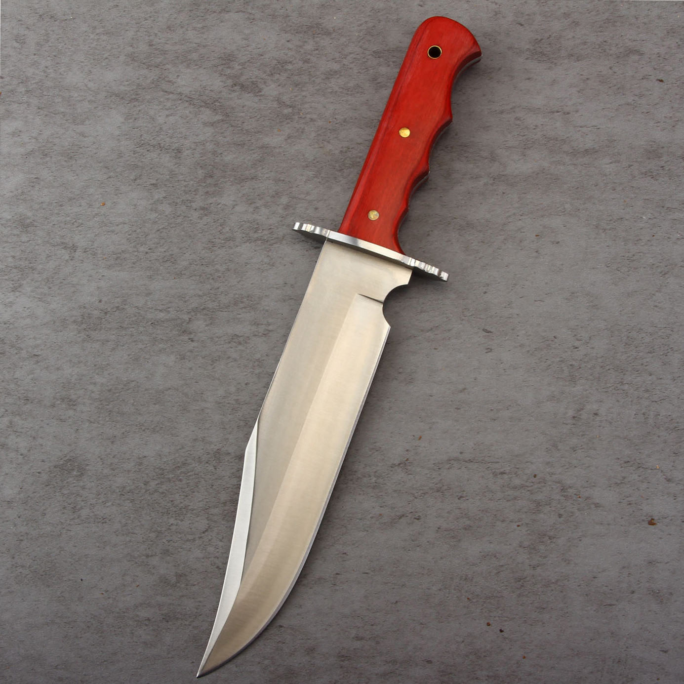 Hot Selling Straight Bowie Knife D2 Stainless Steel Blade Color Wood Handle Rambo Knife Hunting Knife with Sheath