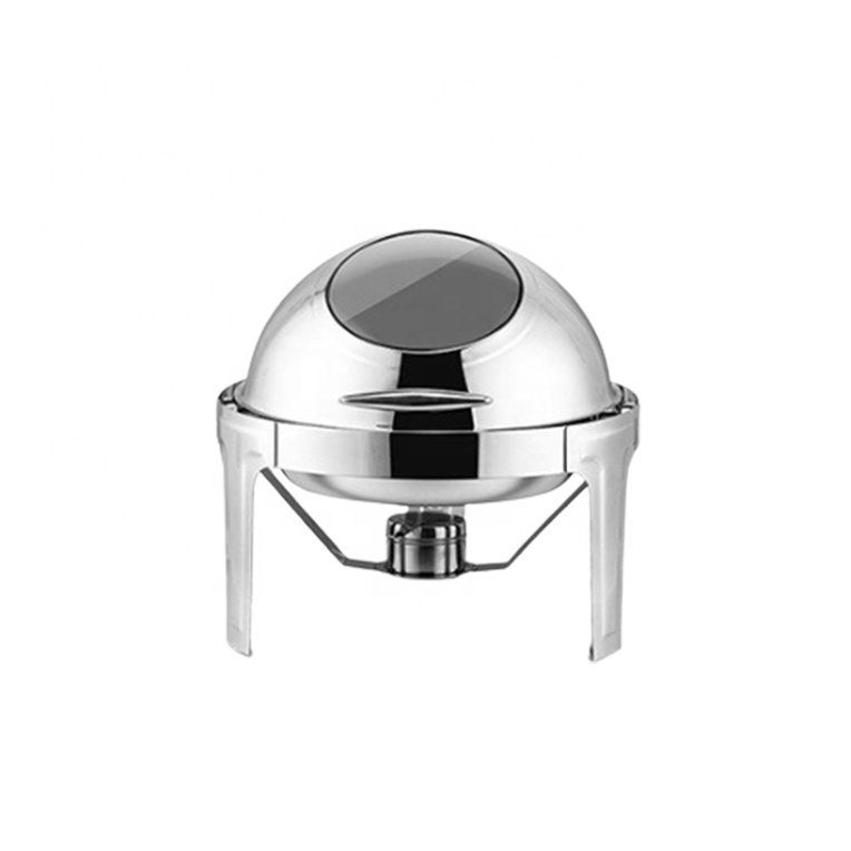 Round Visible Buffet Food Warmer Commercial Chafing Dish Fuel Buffet