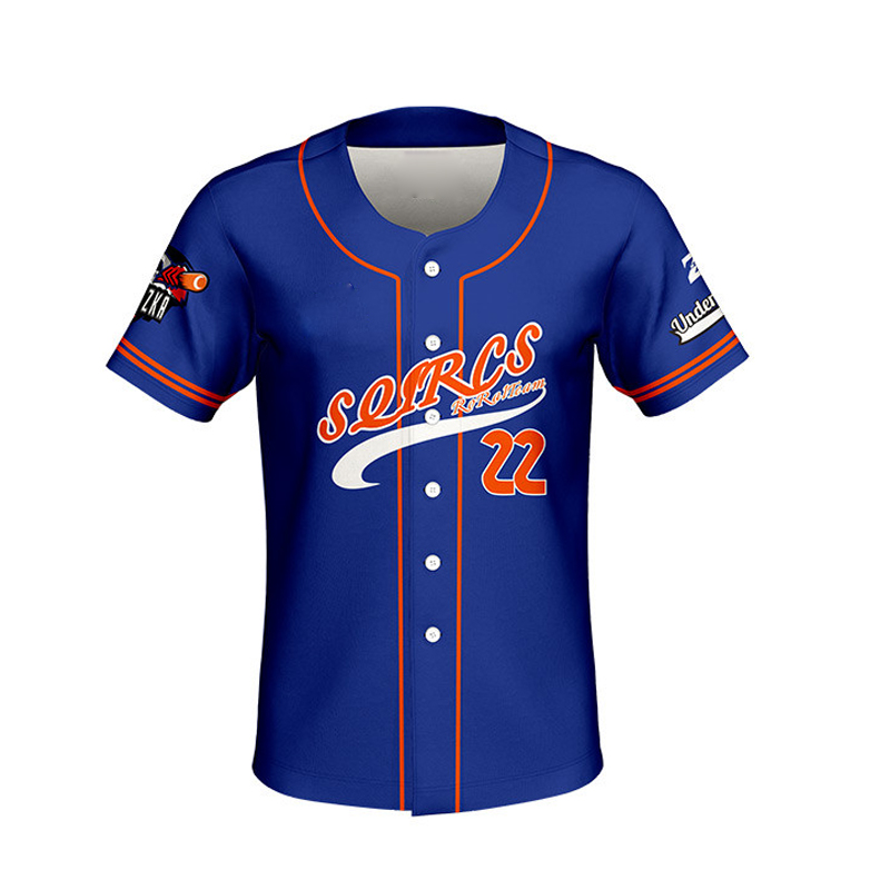 Custom Printing Baseball Plain Shirts Blue Baseball Jersey Outfit Men Sublimation Cheap Price Baseball jersey