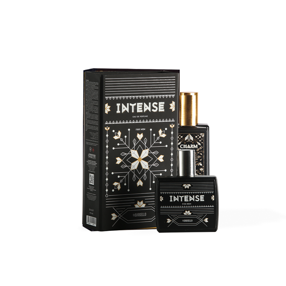 Bargello Intense 50 мл мужской парфюм, пачули, кедра, мусс, ваниль, слива, бергамот, корица, яблоко