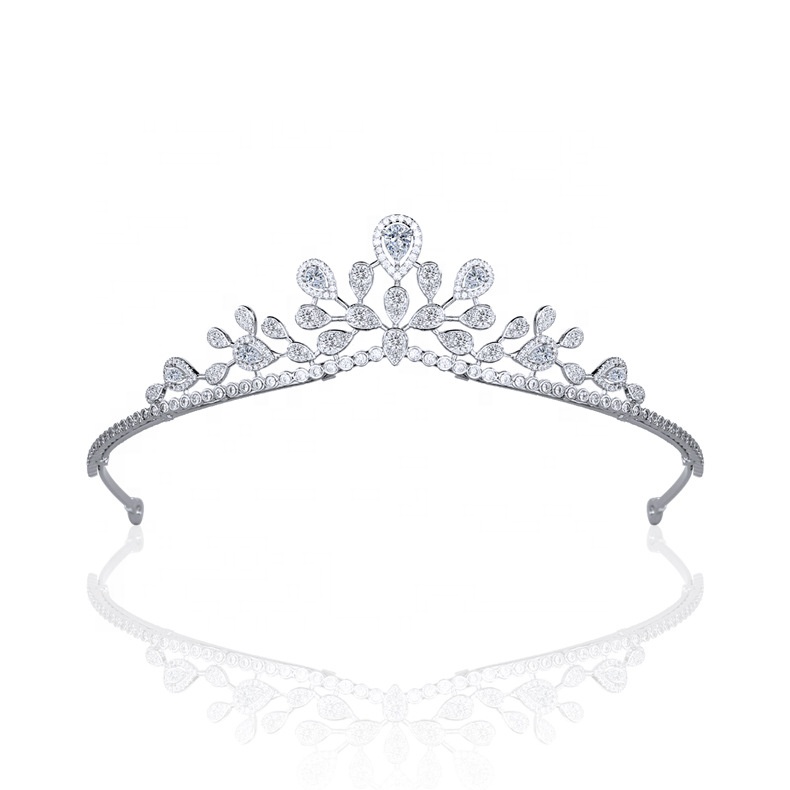 wholesale custom shiny crystal bridal tiara luxury wedding crowns