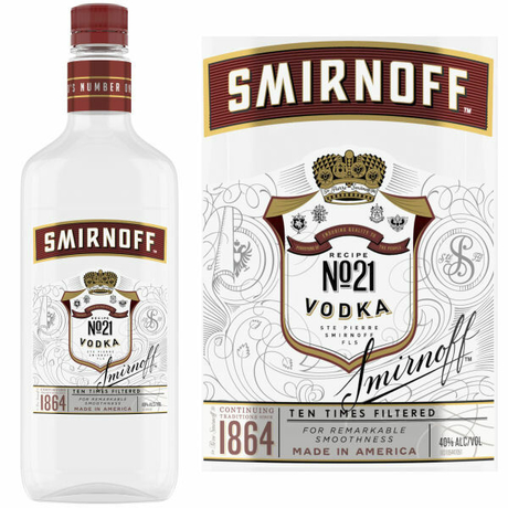 Оригинальная водка премиум-класса Smirnoff в наличии