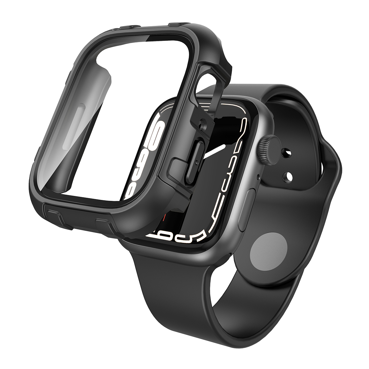 Протектор экрана из закаленного стекла, Жесткий Чехол из поликарбоната для apple watch, чехол для iWatch 7, 41 мм, 45 мм, чехол для apple watch серии 7