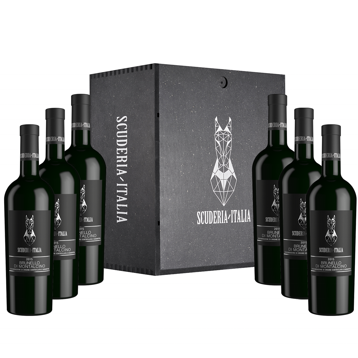 Брюнелло ди MONTALCINO DOCG 2015 0.75L 14.5% Scuderia Italia престижное итальянское красное вино в деревянной коробке