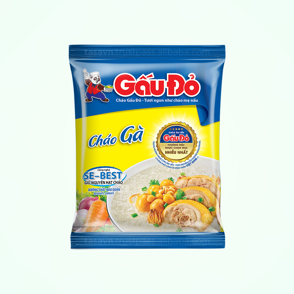 Оригинальная мгновенная каша со вкусом курицы-50 г x 50 пакетов вьетнамский красный медведь