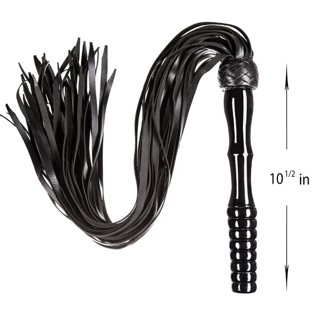 Классический кожаный мягкий Flogger Связывание хлысты
