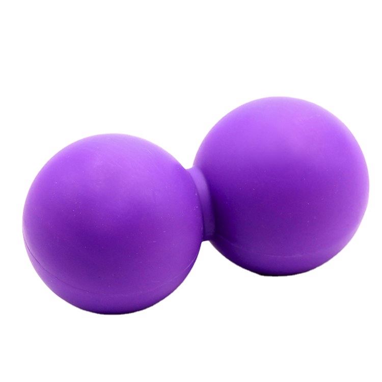 Wholesale Cheap Peanut Massage Roller Double Ball Combination Silicone Yoga Fascial Foot Balle De Massage Balls Personalized