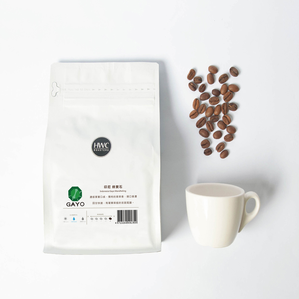 Высококачественные жареные кофейные зерна из Индонезии Gayo manheling Arabica