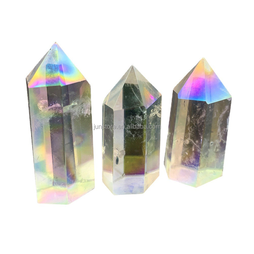 Натуральные драгоценные камни Aura, прозрачный кварц, двойные точки, башни, натуральный кристалл Dt, лечебные камни, наборы рейки