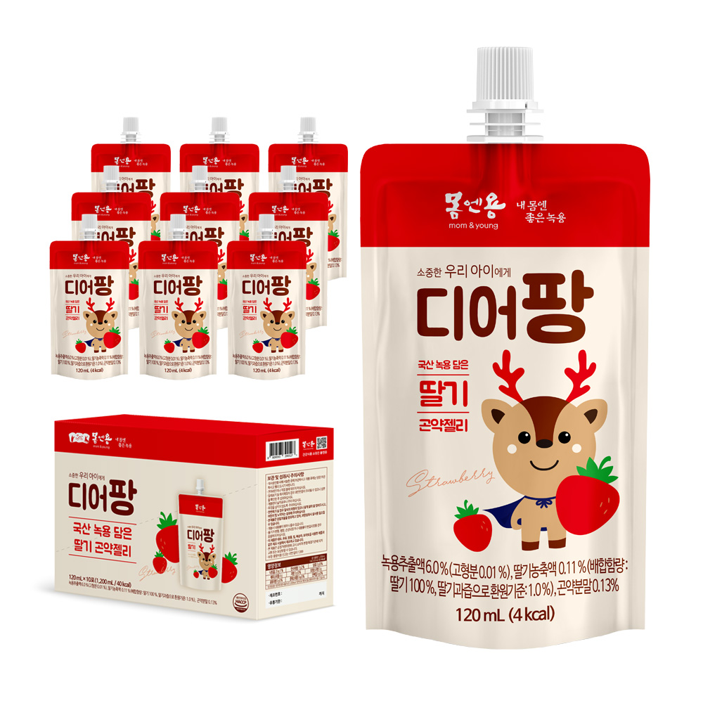 Deer antlers konjac jelly drink Strawberry juice Made in Korea 120ml OEM