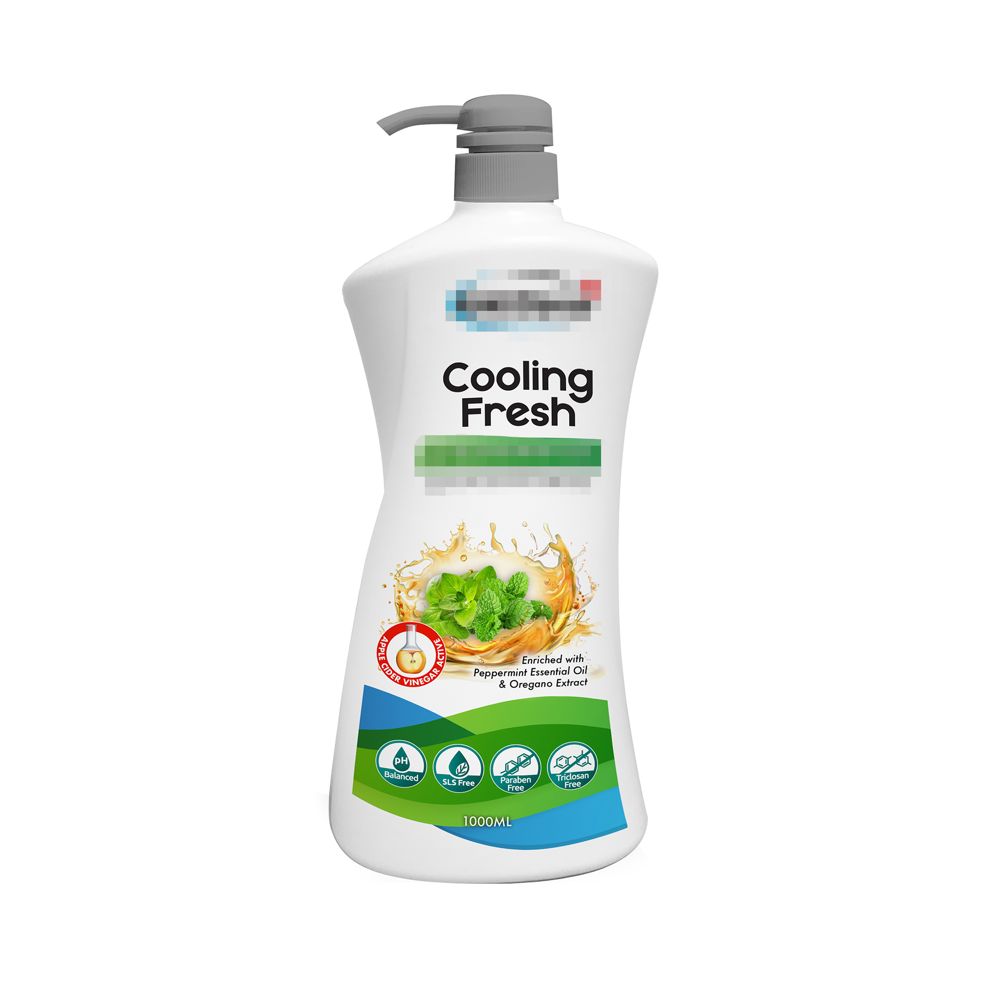 Malaysia OEM Cooling Fresh Shower Cream 1 Liter Rich Foaming for Skin Cooling Sensation and Refreshing
