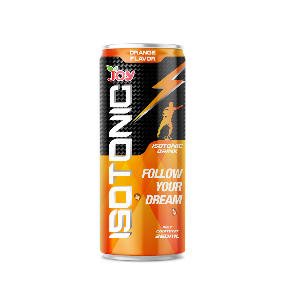 JOY Beverage Factory From Viet Nam 250ml Canned Isotonic Sports Drinks Isotonic Water With Orange Flavor Carbonated Drinks