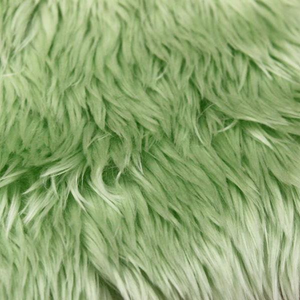 High Quality 100% Acrylic Fur Fabric Boa Green Color 2914