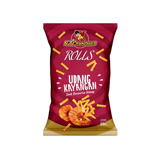 Лидер продаж, вкусные рулоны NZC Udang Kayangan (креветок), упаковка для упаковки, тип обработки, жареный, уникальный хрустящий