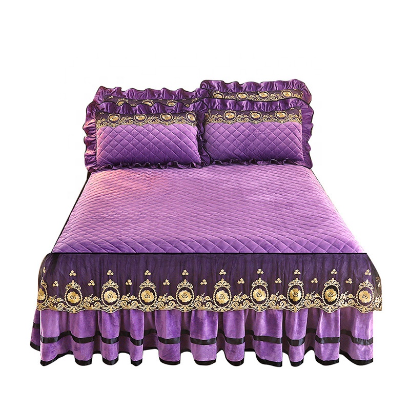 Bed Skirt Set Ruffled Bed Skirt Lace