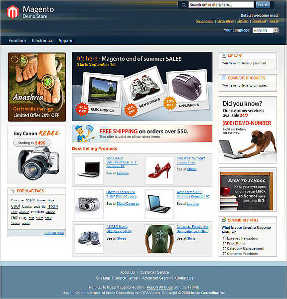Привлекательный и в полной мере возможности CodeIgniter РНР и Magento веб-сайте проектирования и разработки