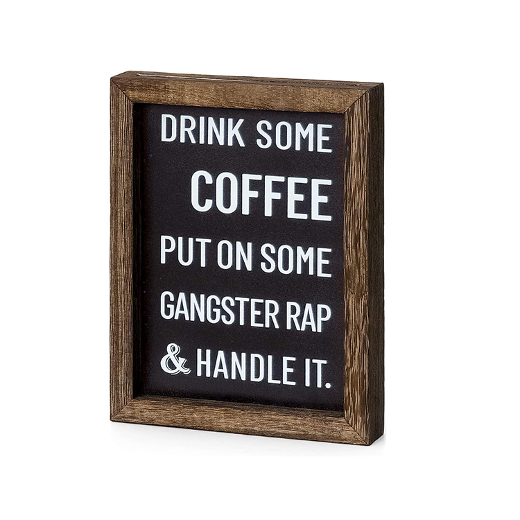 Retro country burnt color desktop coffee wall logo personality home bar home wood wall signs