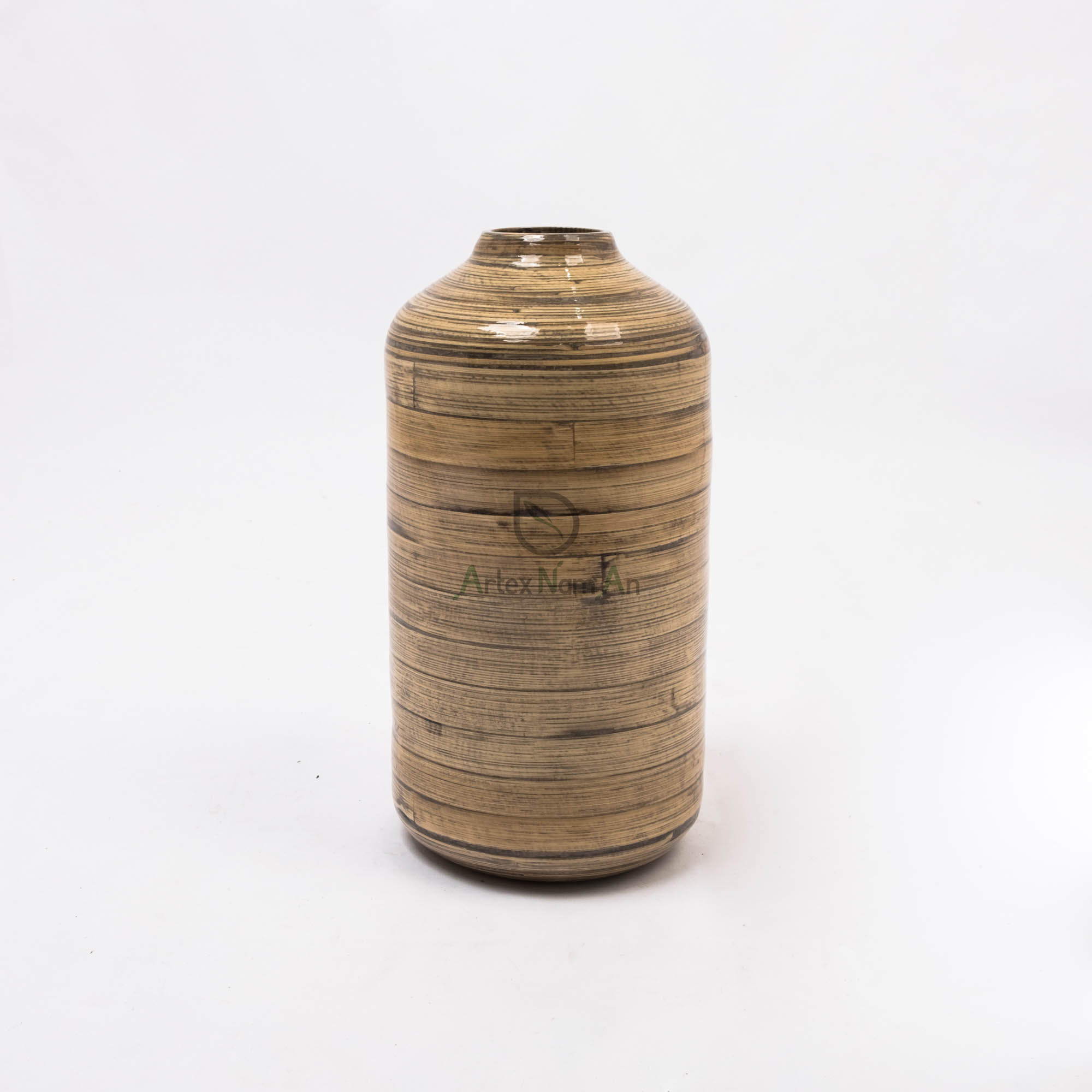 Wholesaler painted color spun bamboo flower vase bamboo natural flower vase