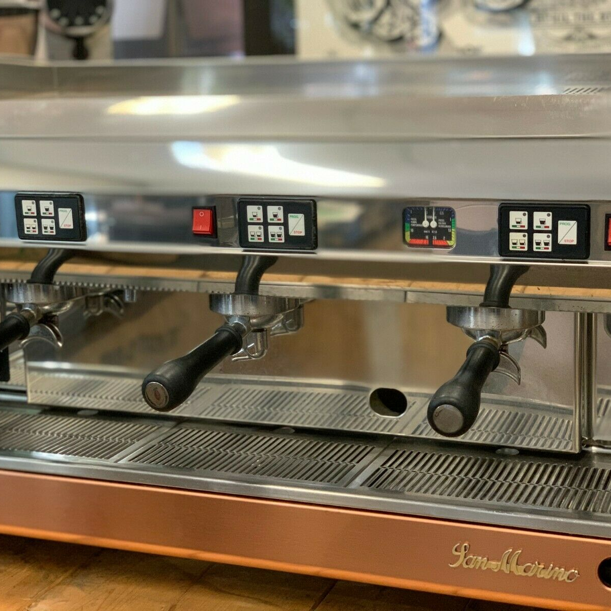 3 Group Stainless Brass Base Espressso Coffee Machine Commercial