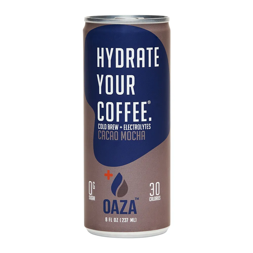 OAZA High Performance Cold Brew Hydrate Your Coffee Ready to Drink Cacao Mocha 8 Fl Oz Pack of 12