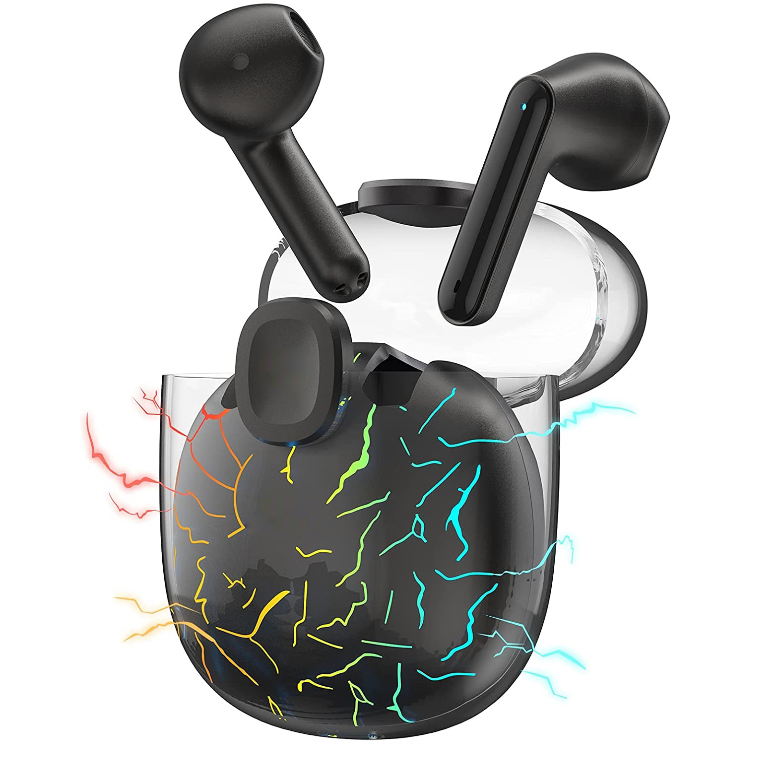EJ30005 BT 5.0 RGB LED TWS earphones earbuds true wireless touch control waterproof gaming HiFi ear buds headphones headset