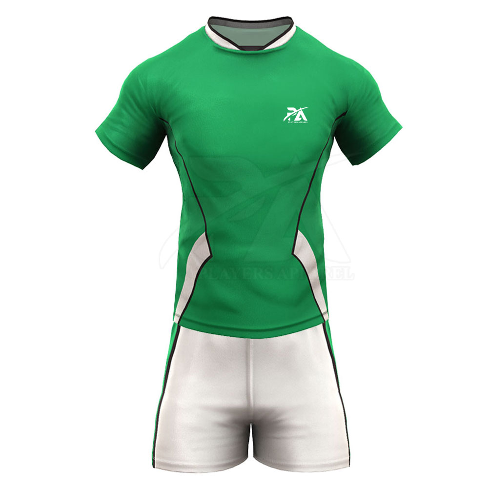 100% Polyester Rugby Jersey Rugby Uniform With Custom Team Logo