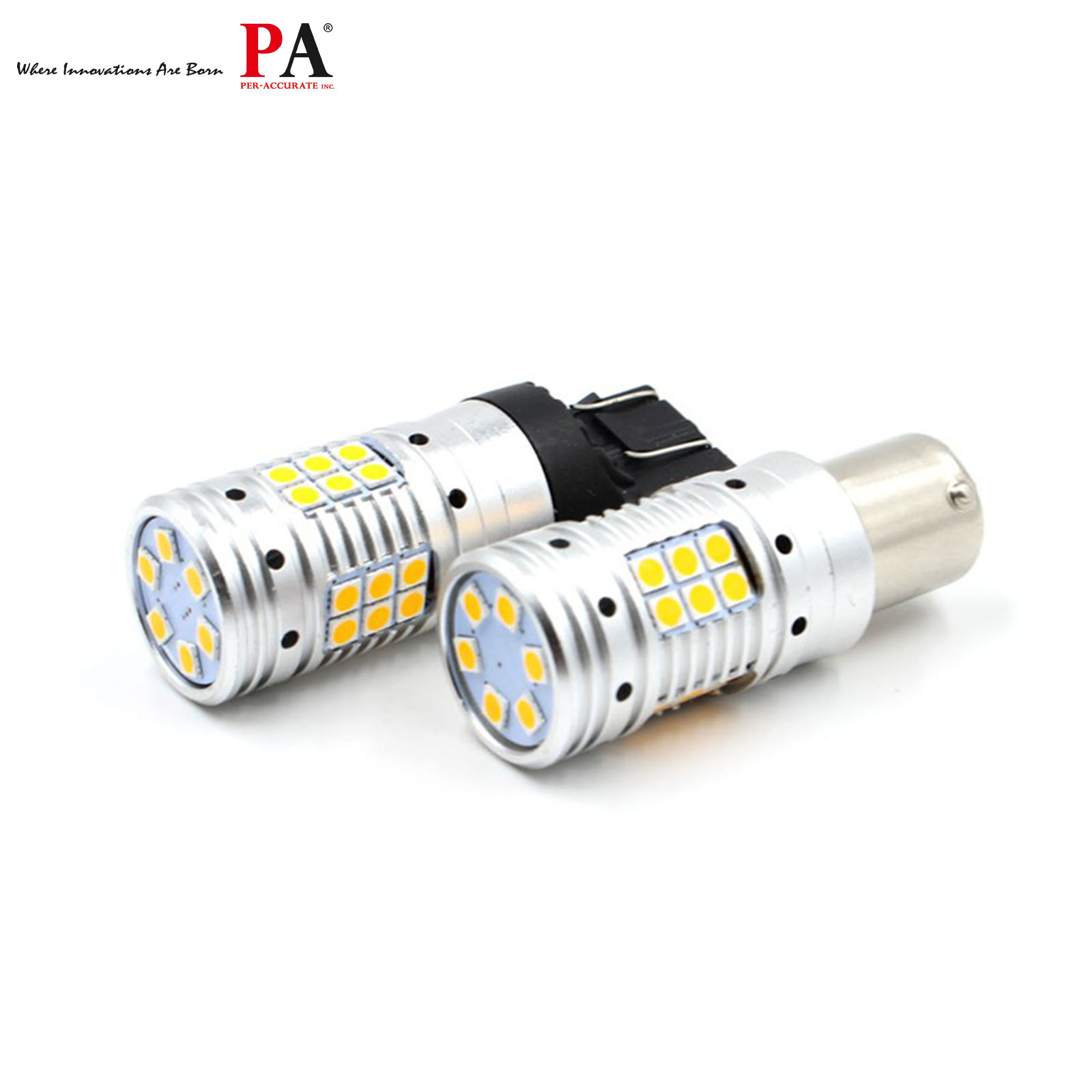 PA 30SMD 3030 авто светодиодный сигнал поворота мигалка лампа высокой яркости T20 7440 Ba15s Bau15s 1156 P21W Янтарный (желтый)