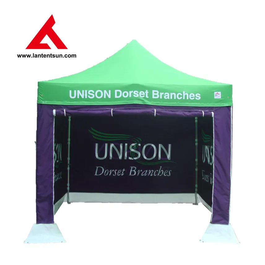 High Quality Portable Easy to Assemble 3x3 Advertising Folding Tent With Full Sidewall