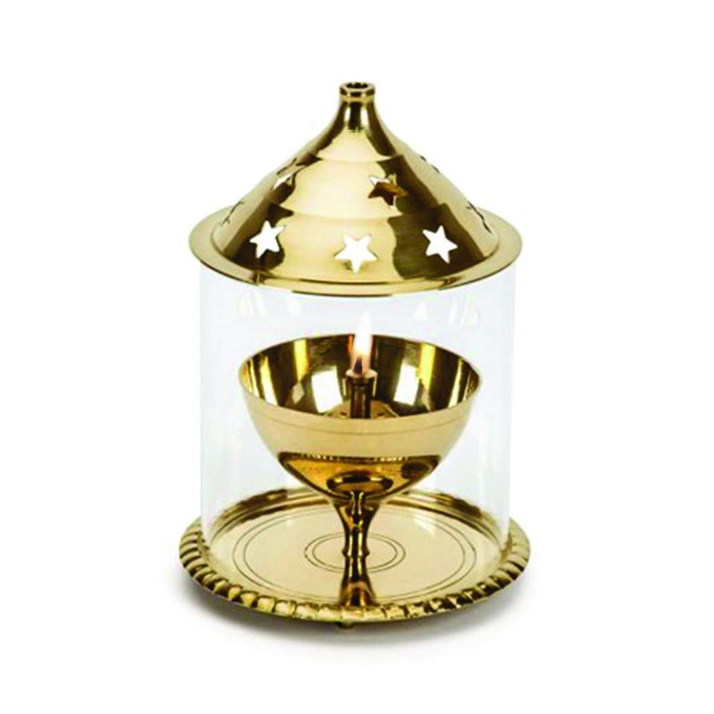 Латунная масляная лампа Akhand Diya