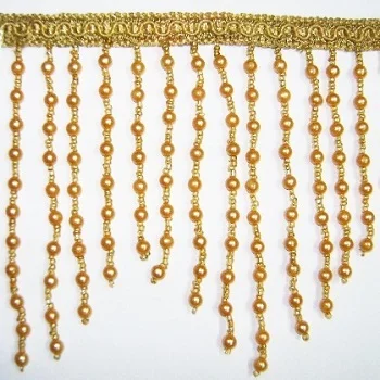 Hotsell wholesale beaded tassel fringe Beaded Fringe Trim Dress Decoration Textile Accessories Trim Lace polyester Fiber