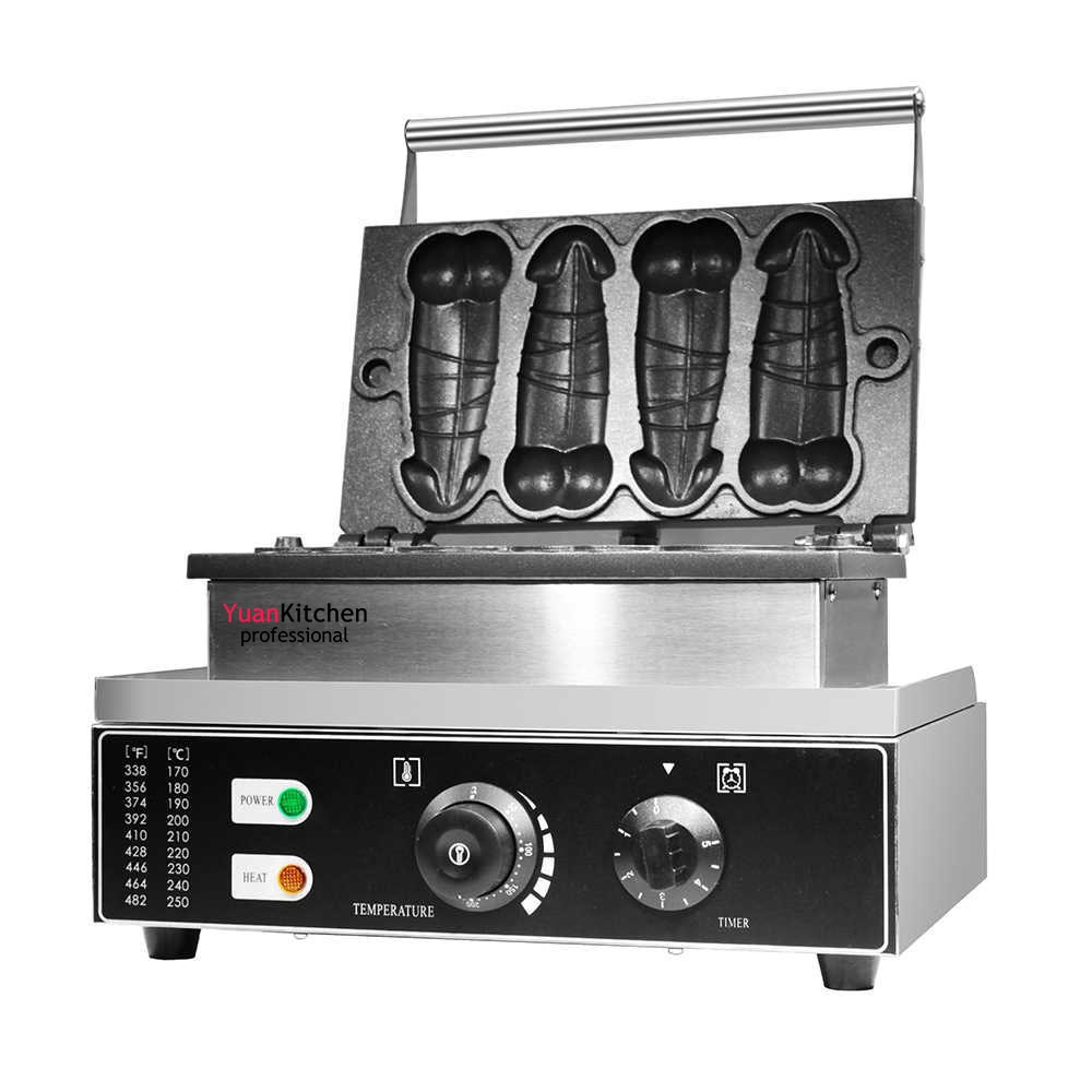 Commercial Nonstick Electric Pene Waffle Dog Maker Penis Hot Dog Waffle Maker Baker Iron Machine