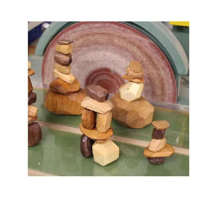 Обучающие игрушки Tumi Ishi деревянные блочные домашние обучающие игрушки для ранней математической сортировки и укладки камней