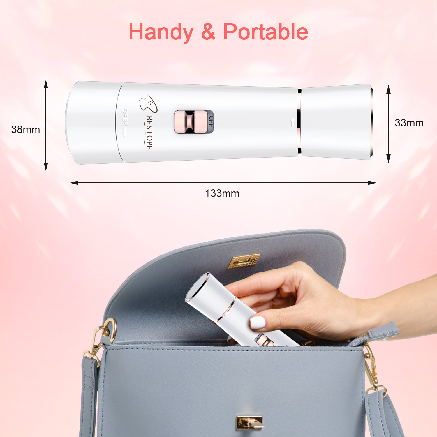 Bestope mini electric epilator for women rechargeable battery benice instent ipl laser hair remover epilator