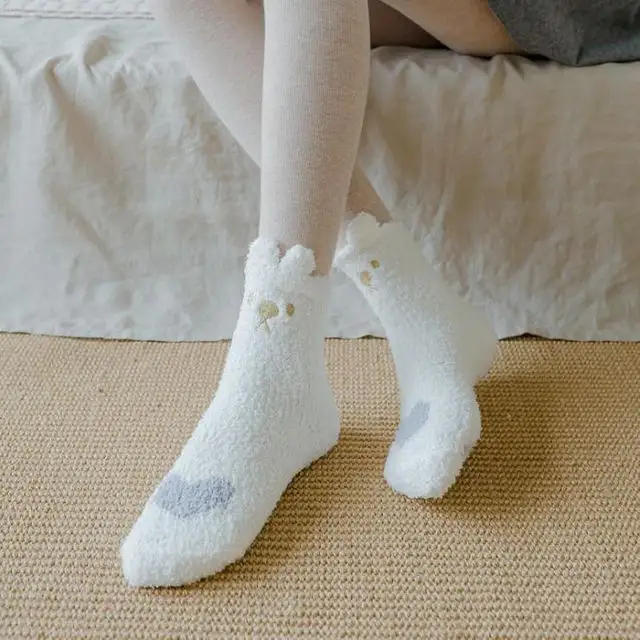 Korean Sleeping Socks Pregnant Women Heavy Neck Winter Socks Warm Wool Socks