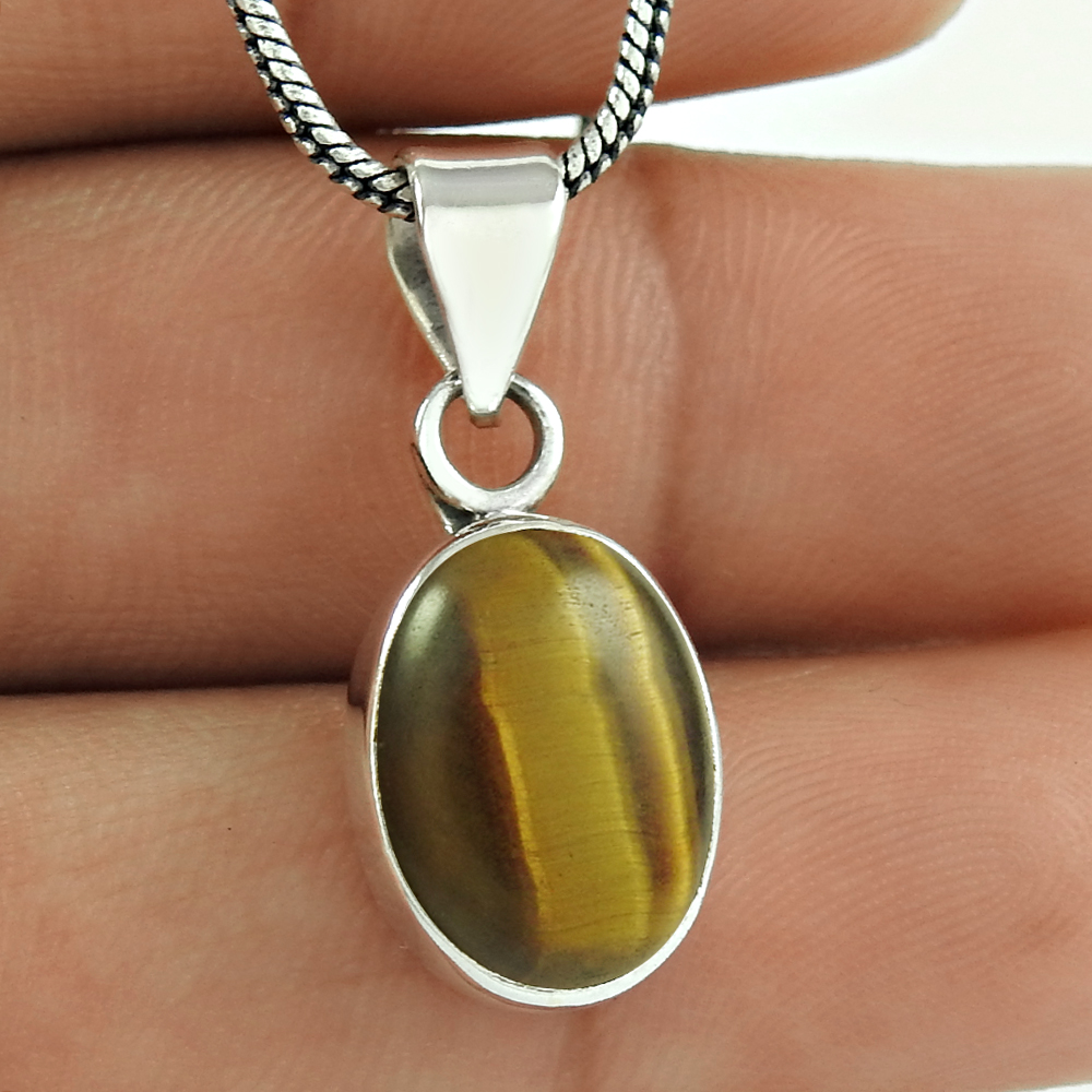 Tiger eye pendant 925 silver jewelry sterling silver pendant factory direct sale wholesale silver jewelry