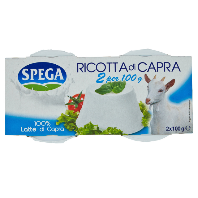 Итальянское качественное производство охлажденной свежей сырой козы ricotta 100gr x 2 мягкая и кремовая сыра ricotta