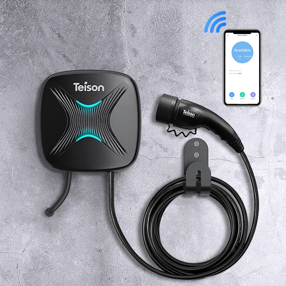 Teison wholesale 7kw 32a electric car charger station APP WIFI smart ev wallbox type 2 plug