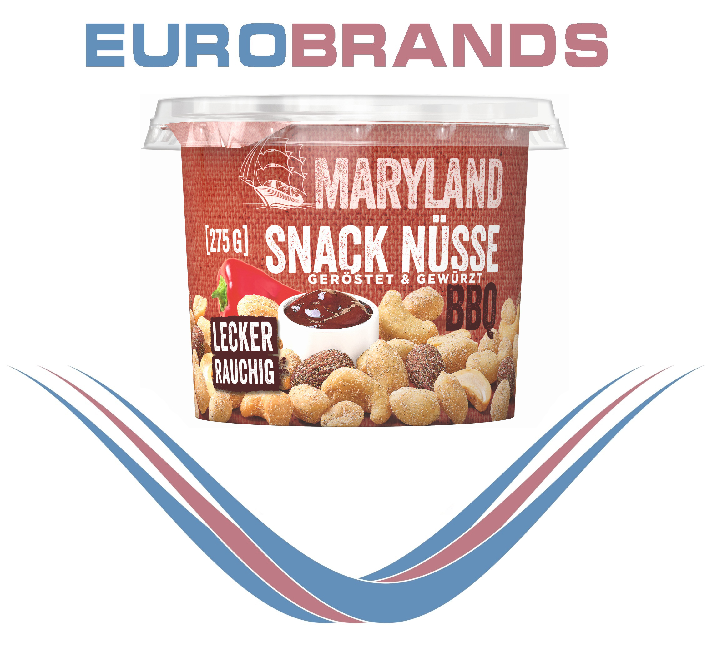 Kluth Maryland Snack Nusse Barbecue 275g
