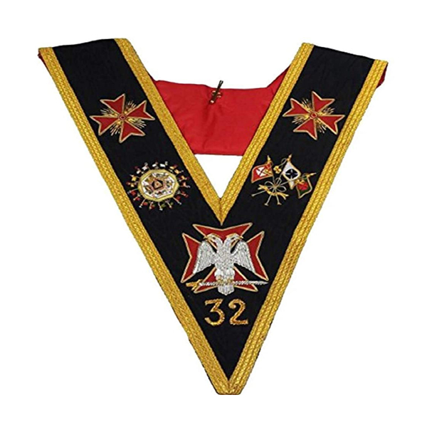 Ошейники masonic 32 градуса, лучшее качество, ошейник Masonic Regalia Grand для крупных офицеров, ошейник высшего сорта, полный ошейник 2022