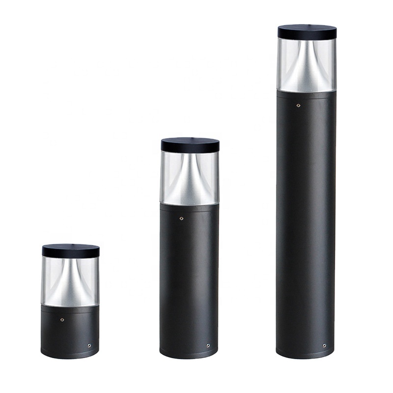 Classic pathway aluminum with acrylic decorative 6W 9W 12W LED garden pathway light bollard