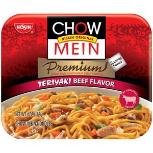 Nissin оригинальная чаша для чау-мяна Teriyaki ГОВЯЖЬЯ лапша быстрого приготовления 12 упаковок навалом сухая лапша