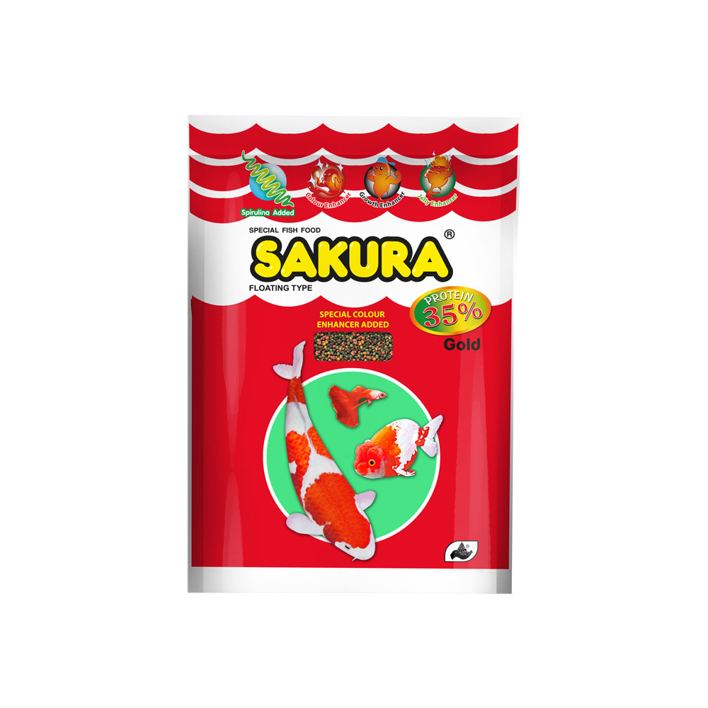 Оптовая продажа, корм для рыбы Betta, гранулы для рыбы марки SAKURA, корм для рыбы, Таиланд, особая цветная добавка, 20 г