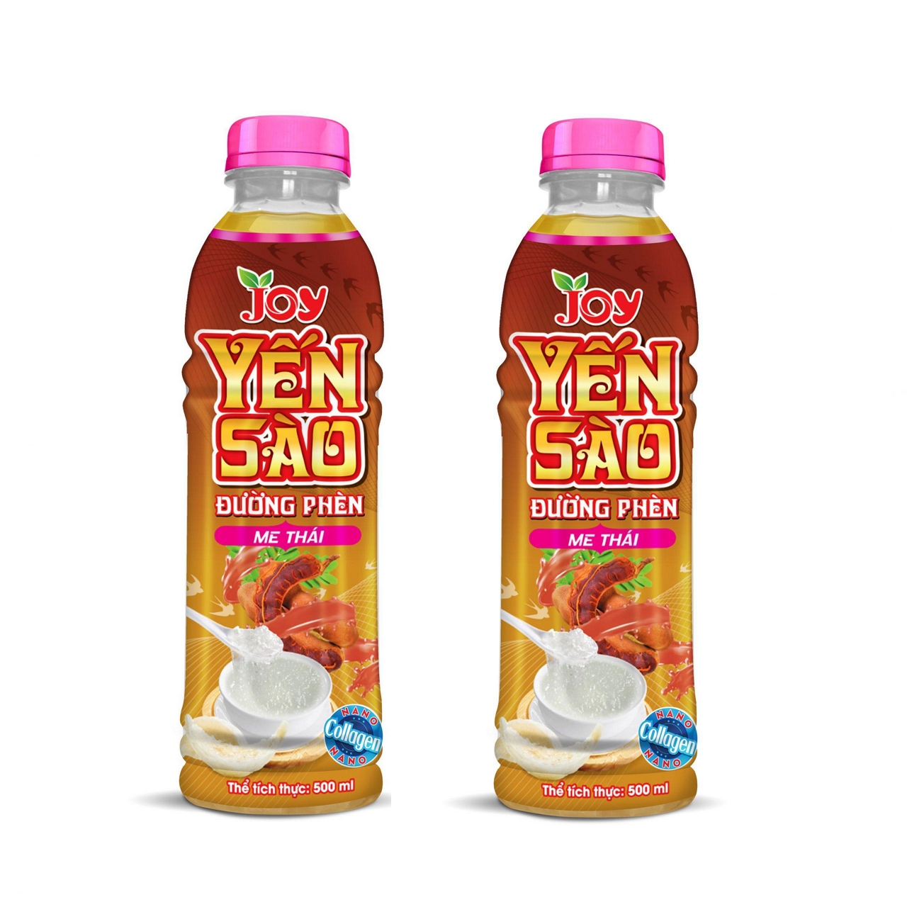 JOY Soft Drink 500ml Plastic Bottle Healthy Fruit Drink Bird's Nest Fruit Juice Tamarind Juice with Rock Sugar Viet Nam Brand